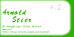 arnold stier business card